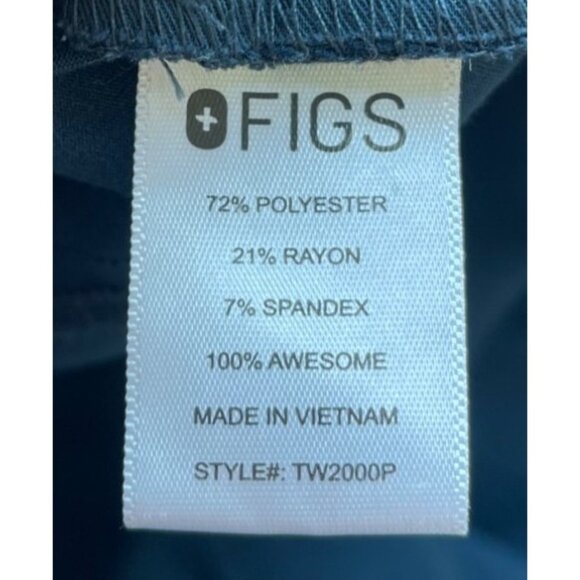 Figs Womens Yola Scrub Pants Size L Technical Collection Navy Blue High Waisted - Picture 6 of 7